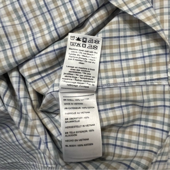 UNTUCKit Slim Fit Wrinkle Free Verdanel Checkered Button Down Shirt Men's Large - Picture 13 of 15